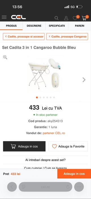 Cadita bebe Cangaroo