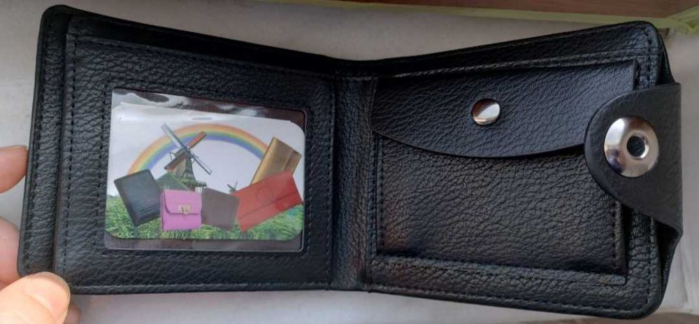 Portofel negru personalizat Volkswagen VW din piele ecologica