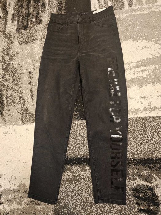 Черни дънки Mohito, размер 36 Mom slim