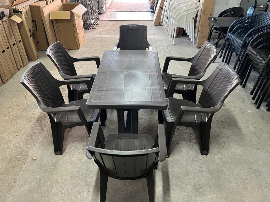 НАЙ НИСКИ ЦЕНИ-РАЗПРОДАЖБА-Маса 70/120см с 6 стола