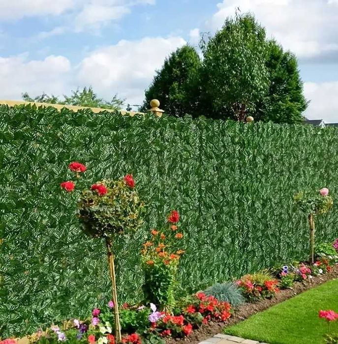 Преграда за балкон, тераса и ограда тип изкуствен жив плет 3х0.5М