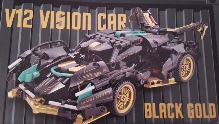 Конструктор V12 Vision Car Black Gold