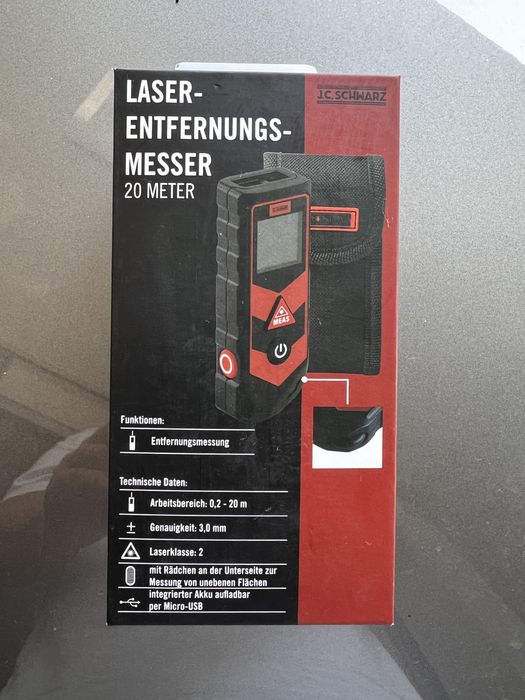 Telemetru cu laser JC Schwarz max. 20m,