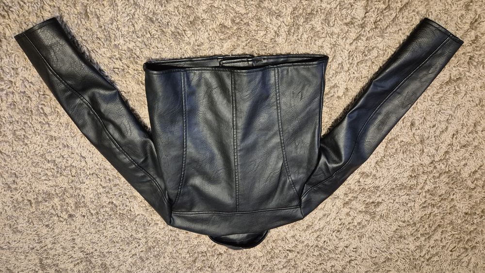 Vand geaca piele fetite 134 cm Sinsay