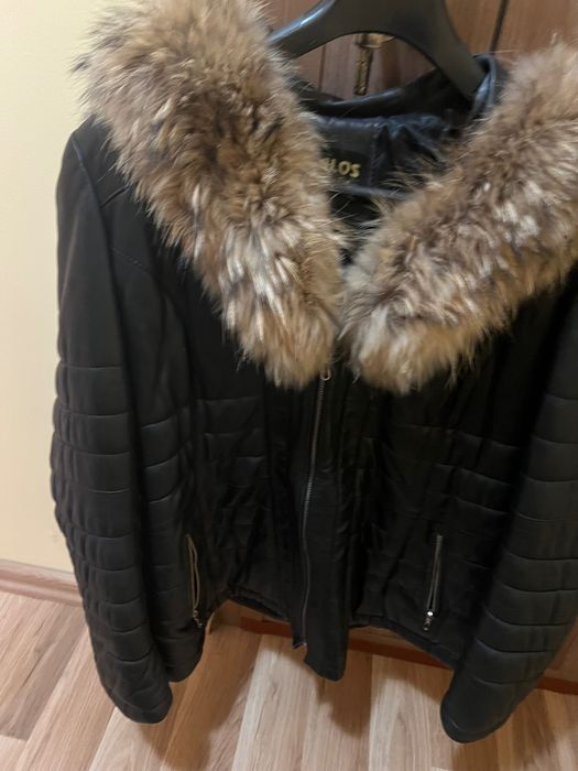 Дамско яке естествена кожа с лисица
