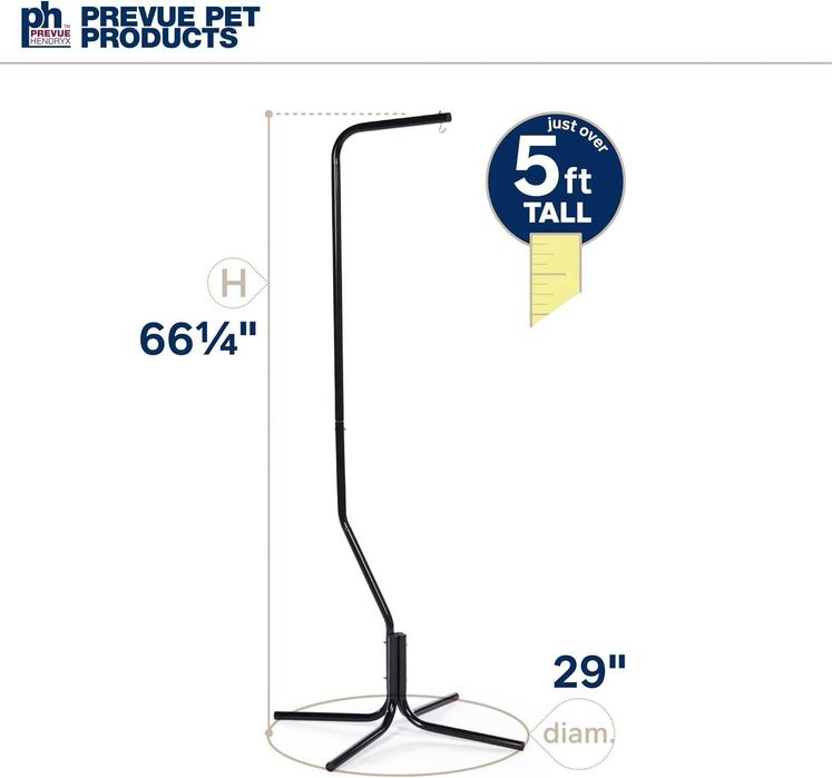 Suport colivie pasari 61 x 61 x 152 cm , negru