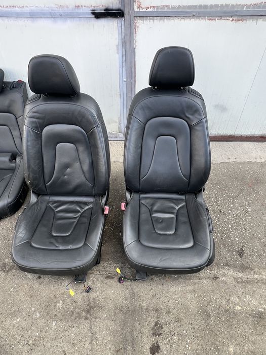 Interior Piele Audi A5 Neagra Coupe Scaune Banchete B8 8K 2007-2016