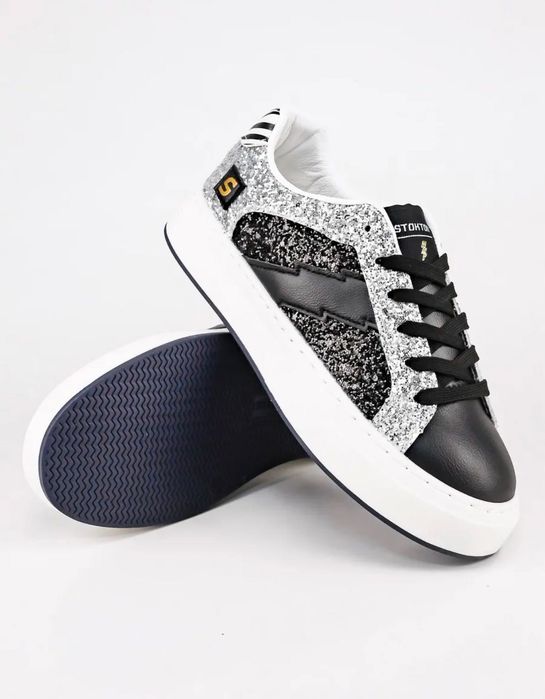 Кроссовки черно-серые, кеды