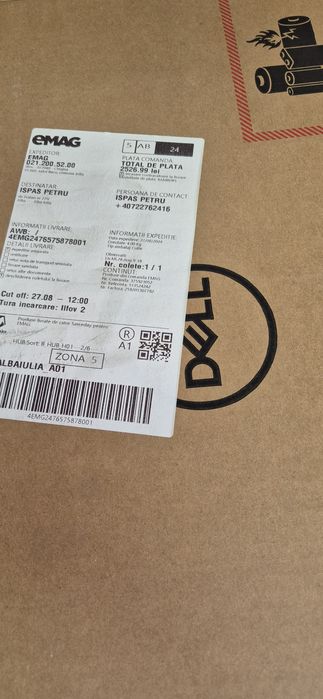 Laptop dell inspiron 15 " procesor Intel