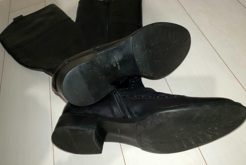 Дамски кожени ботуши