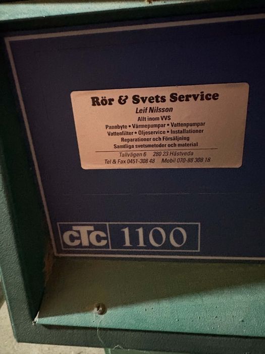 Шведски котел CTC 1100 – малко използван – възможност за преоборудване на пелети
