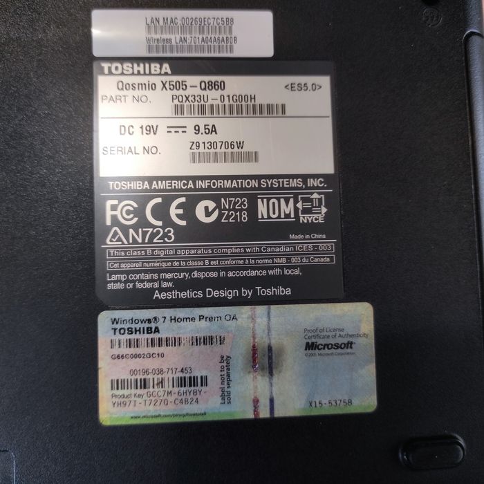 Laptop Toshiba/Asus