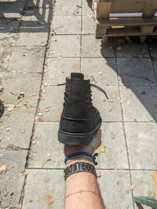 Louboutin High Top Black Suede (mărimi: 44)