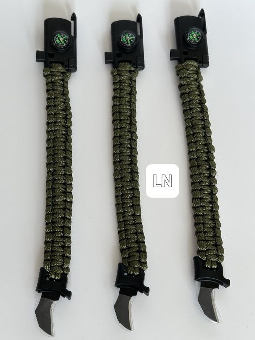 Тактическа гривна за оцеляване 5 в 1 (въже,компа