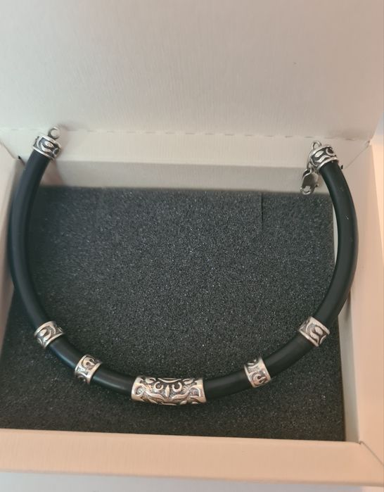 Стилна мъжка гривна със сребро My silver