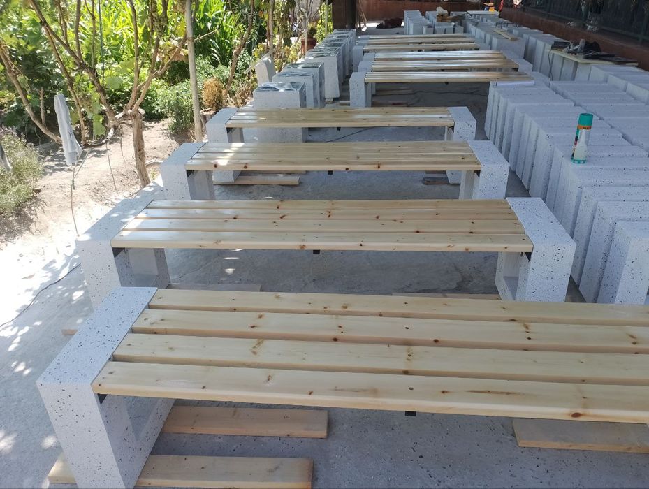 Бетон скамейкалар