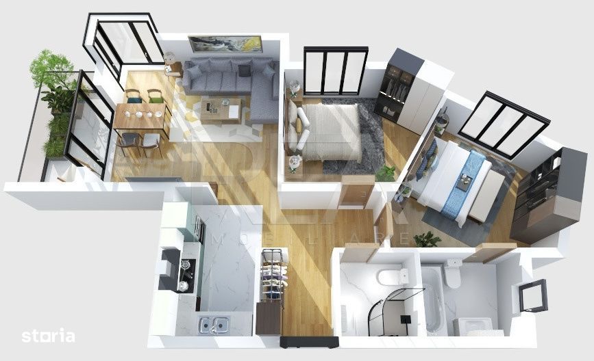 3 camere Ultracentral la 8 minute de Metrou — fotografia 1