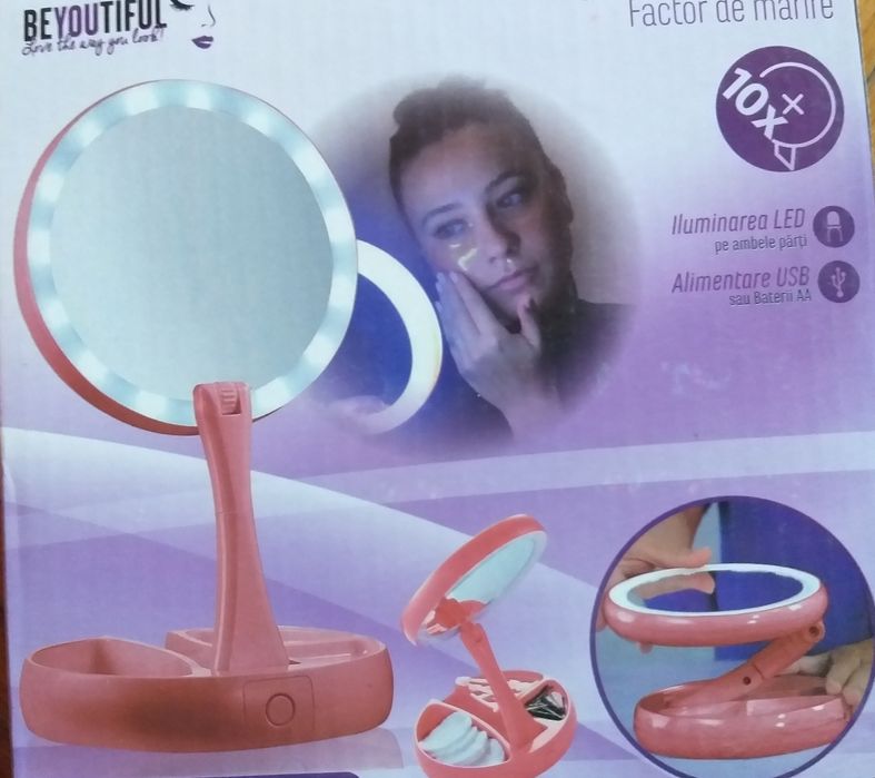 Oglinda cosmetica cu factor de marire