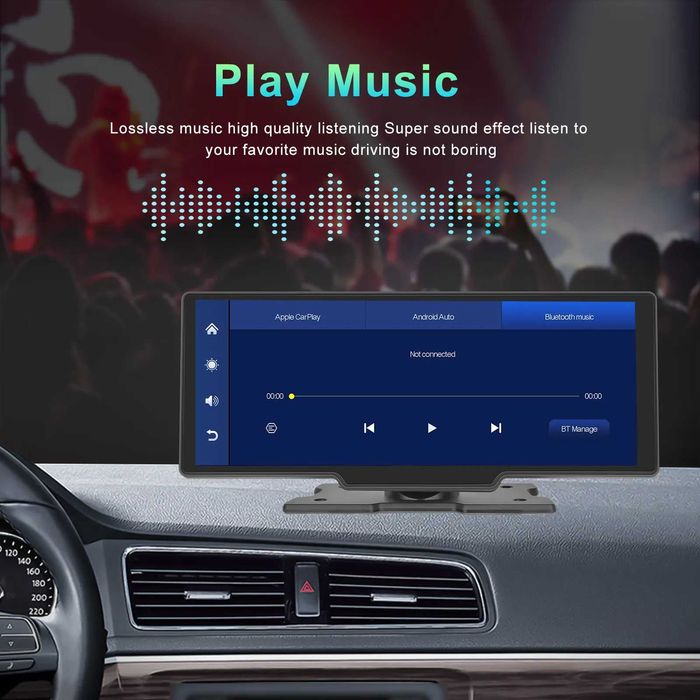 Мултимедия с Carplay & Android гласово управление  BТ4.1 Mirrorlink