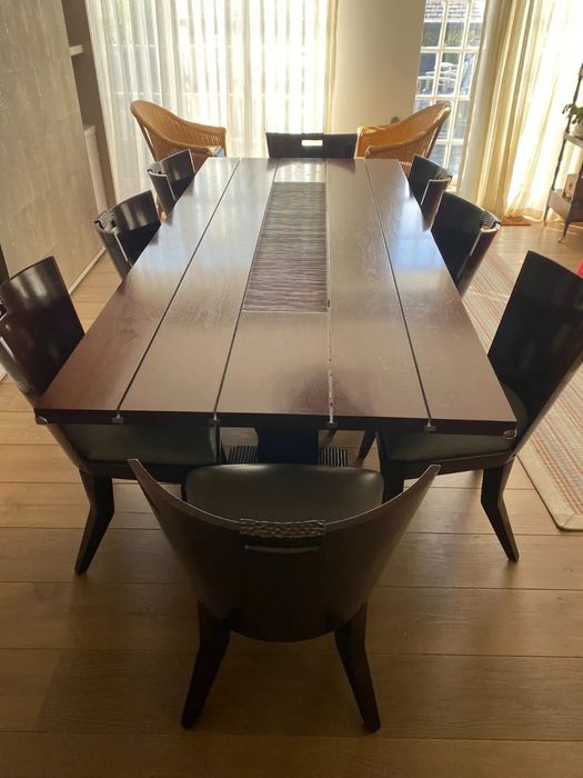 Masa Berman Rosetti (pret de noua 11.000€) ! Lemn masin living + 8 scaune