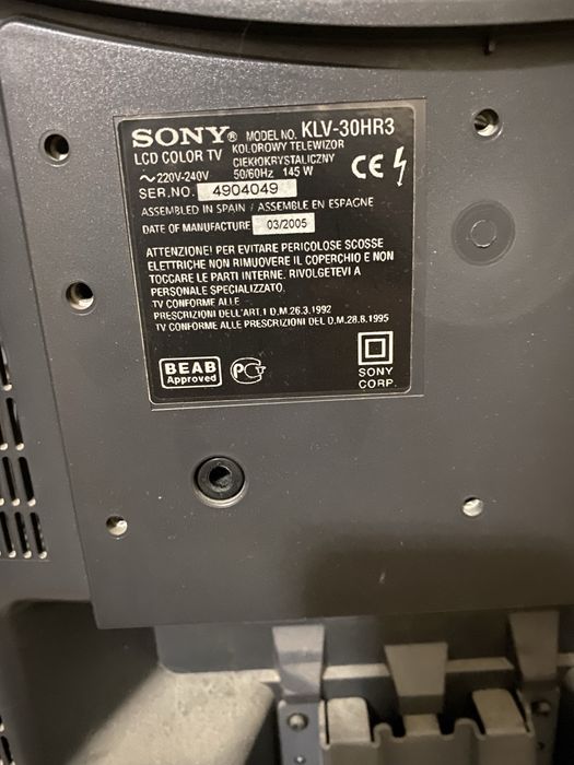 Продам телевизор Sony