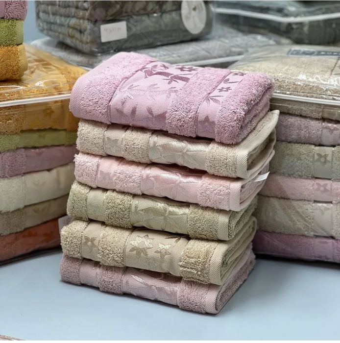 полотенец махровых для бани и лица, 100% хлопок