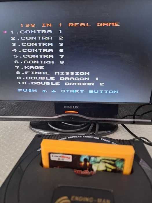 198 jocuri caseta discheta galbena clasica cu jocuri pentru consola TV