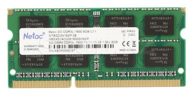 Озу 8GB DDR3L PC12800/1600MHz
