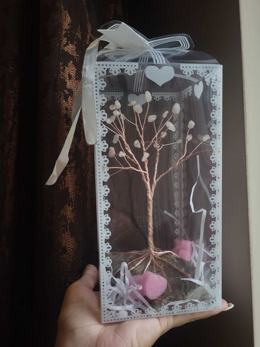 Декоративно дръвче с розов кварц