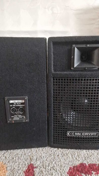Boxe profesionale Mc Crypt PA 10/2 – 150W RMS / 300W max, 8Ω