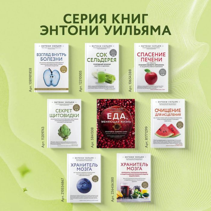 Набор книг Энтони Уильяма. Секрет щитовидки.