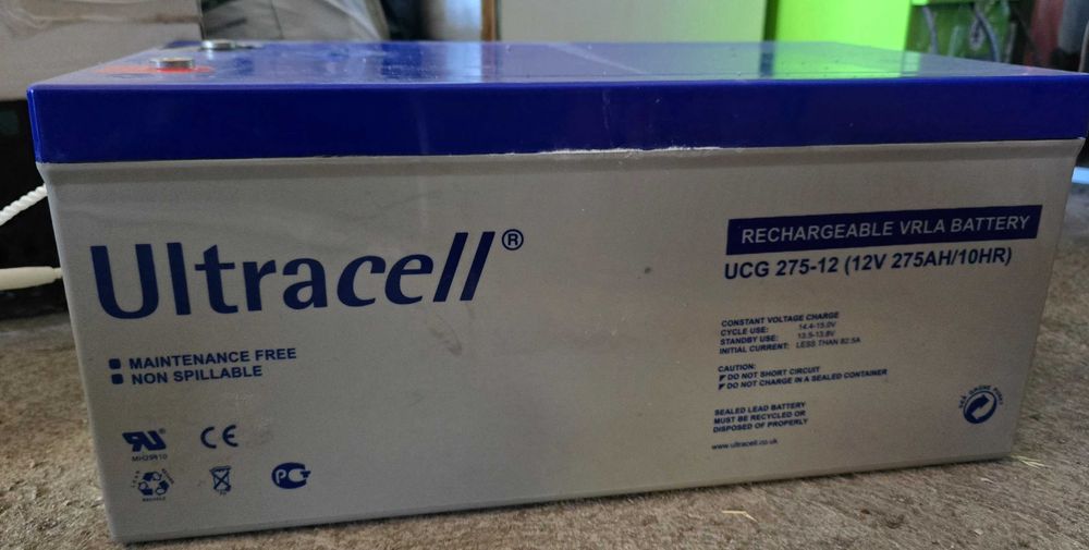 Тягов Акумулатор UltraCell UCG 12V 275Ah GEL - кемпър, каравана, лодка
