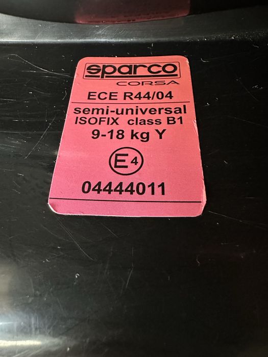 Детска седелка Sparco Corsa F500 ISOFIX