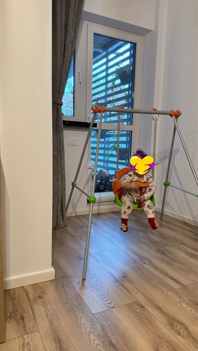 Leagan Smoby portocaliu cu verde ca nou