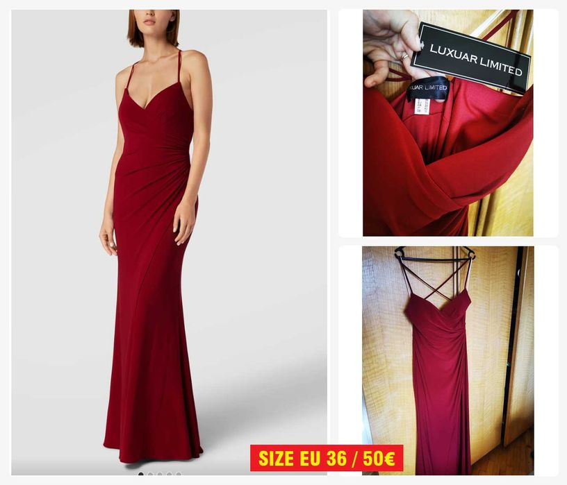 Червена рокля - LUXUAR FASHION  - SIZE EU36/50€