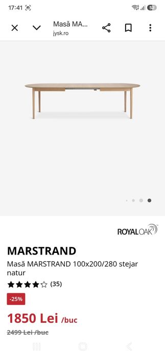 Masa extensibila 90x 190/270 din stejar