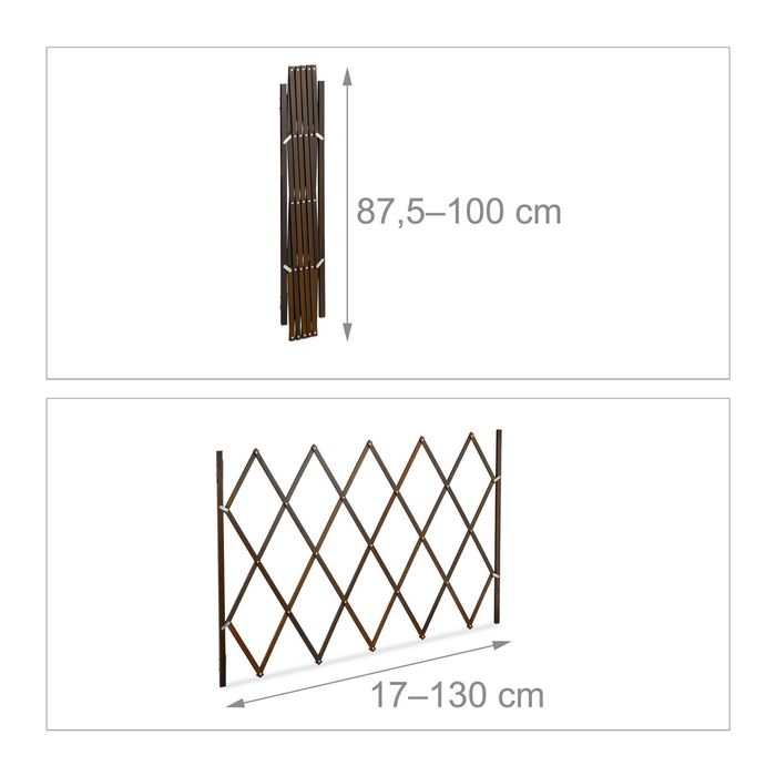Poarta de siguranta extensibila animale de companie bambus 100x130 cm