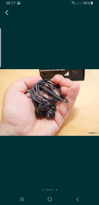 Casti mufa jack 3,5mm AKG ORIGINALE Samsung Galaxy S8 S9 S10 A10 J5 J6