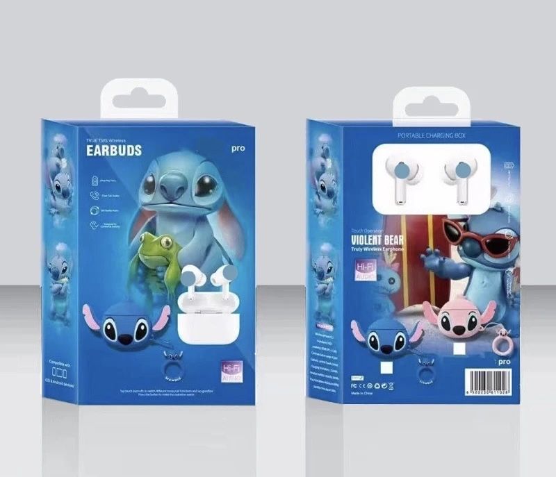 Стич слушалки безжични/Stich earphones/Куроми,Спайдърмен слушалки