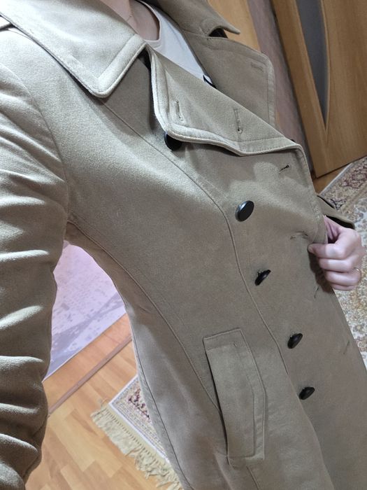 Пальто мягкий замш