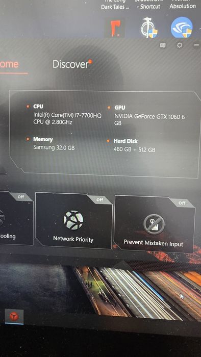 Laptop Gaming i7 Nvidia 6GB 32 ram