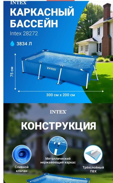 Бассейн каркасный