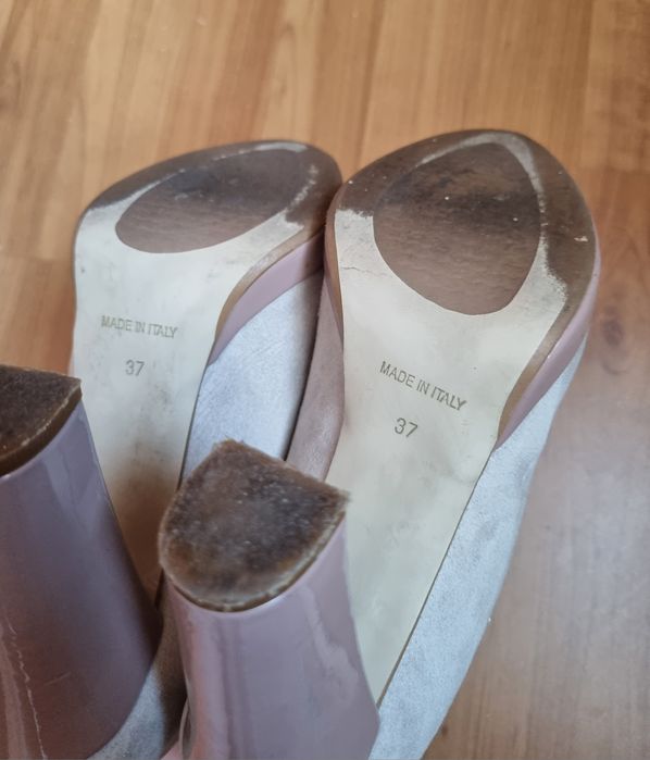 Sandale piele, nr. 37, bej