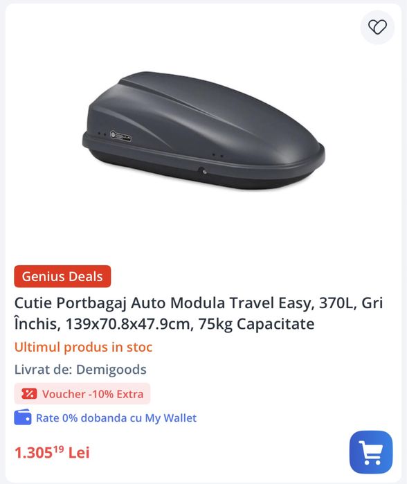 Vând cutie portbagaj auto.