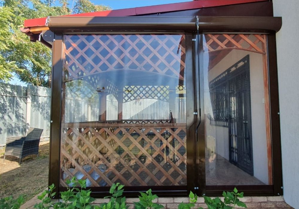 Inchidere foisoare terase cu folie transparenta antivant