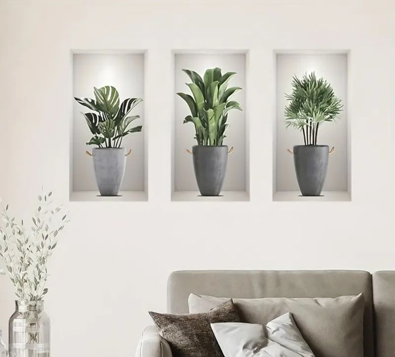 Tablouri Autocolant de Perete 3D - 3 Bucăţi Dec