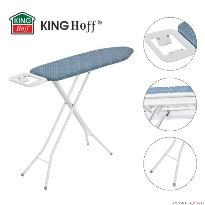Masă de călcat cu suport, 4 niveluri de reglare, Kinghoff