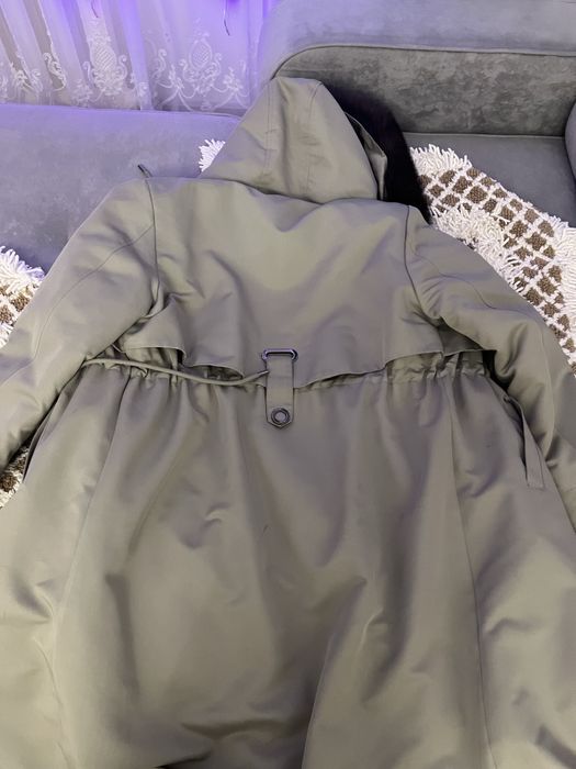 Парка зимняя xxl оливкого цвета