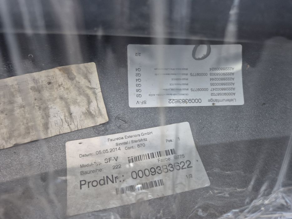 Предна броня Мерцедес W222 S class оригинална сива Mercedes С класа