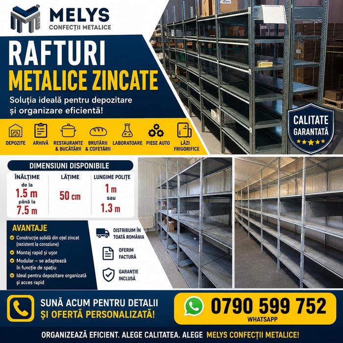Rafturi zincate distribuim in toată România 2999